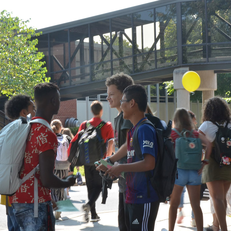 Students returning to school