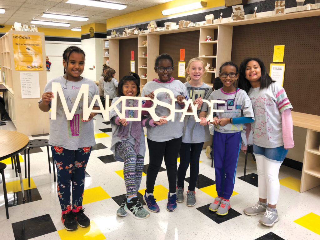 Girls in maker space